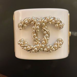 Chanel pearl cuff bracelet